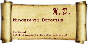Mindszenti Dorottya névjegykártya